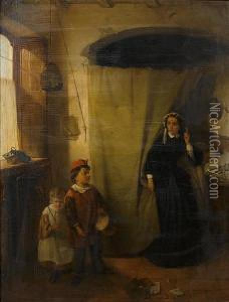 Il Padre Malato Oil Painting - Girolamo Induno