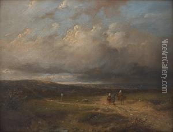 Conversation A Lacroisee Des Chemins Oil Painting - Anthonie Jacobus Van Wyngaerts