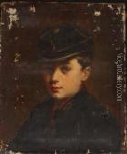 Portrait Dun Enfant En Uniforme Oil Painting - Fanny-Laurent Fleury