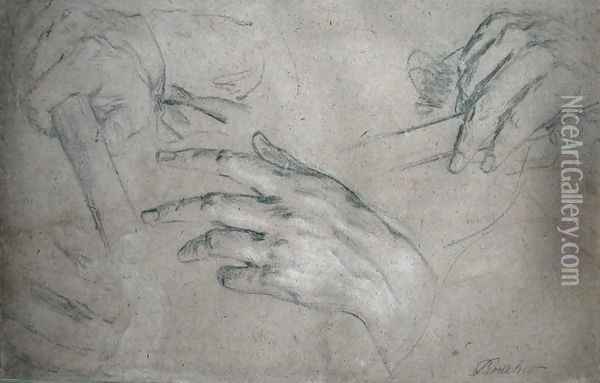 Study for the hands of a commander Oil Painting - Sir Godfrey Kneller