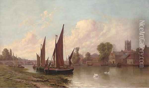 Kingston-upon-Thames Oil Painting - Arthur Gordon