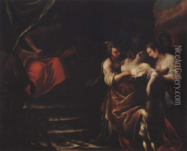 L'evanouissement D'esther Oil Painting - Carlo Francesco Nuvolone