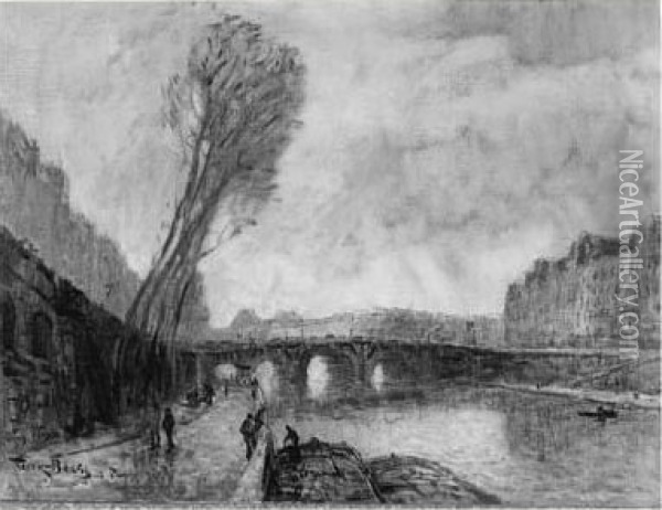 Paris, La Seine Au Pont Neuf Oil Painting - Frank Myers Boggs