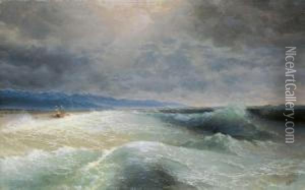 Kuste Am Schwarzen Meer Oil Painting - Ivan Konstantinovich Aivazovsky