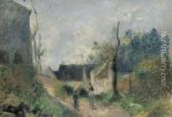 Paysage Au Valhermeil Oil Painting - Camille Pissarro