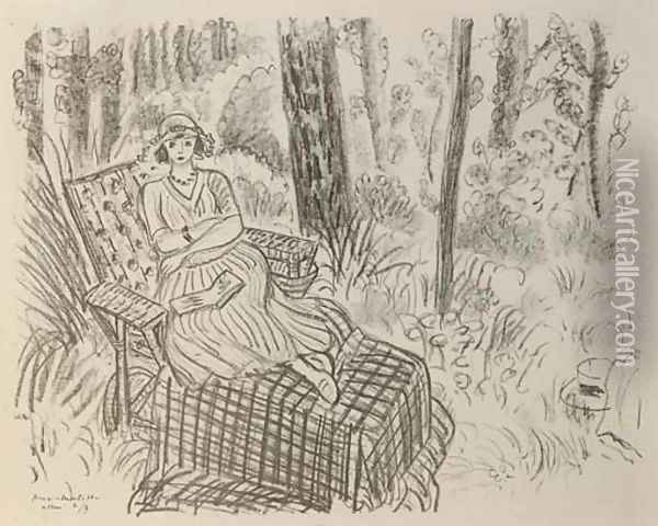Jeune fille à la chaise-longue Oil Painting - Henri Matisse