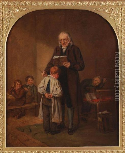 The School Master Oil Painting - Thomas Webster