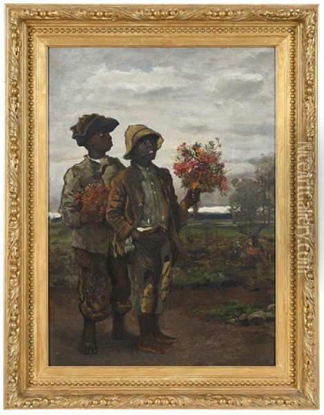 Gentleman Callers Oil Painting - James Henry Moser