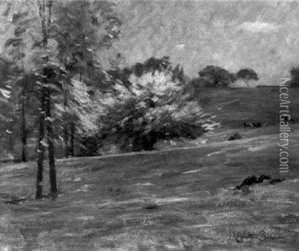 May Pastures Oil Painting - John Appleton Brown