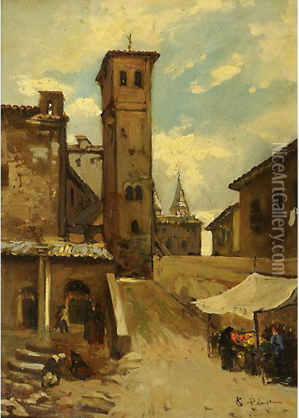 Al Mercato Oil Painting - Leon Germain Pelouse