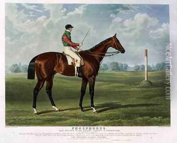 'Phosphorus', the Winner of the Derby Stakes at Epsom, 1837 Oil Painting - John Frederick Herring Snr