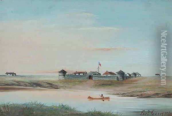 Fort Garry 1860 Oil Painting - Lionel Macdonald Stephenson