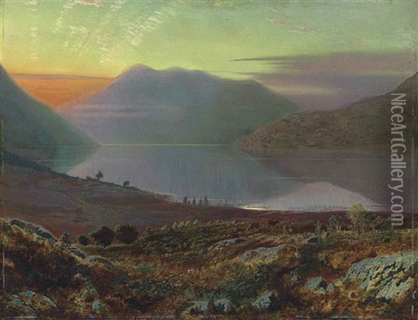 Near Lake Windermere, Cumbria Oil Painting - John Atkinson Grimshaw