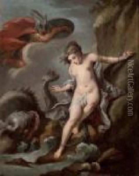 Perseus And Andromeda Oil Painting - Paolo di Matteis