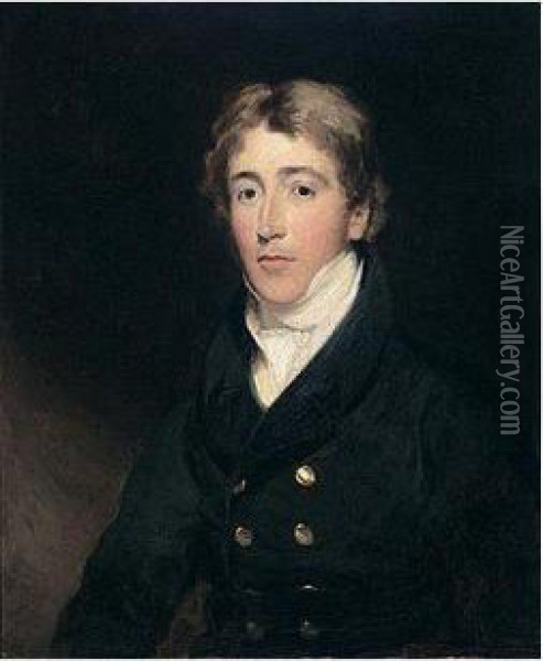 Portrait Of Sir Richard Brooke, 6th Bt. (1785-1865) Oil Painting - Martin Archer Shee
