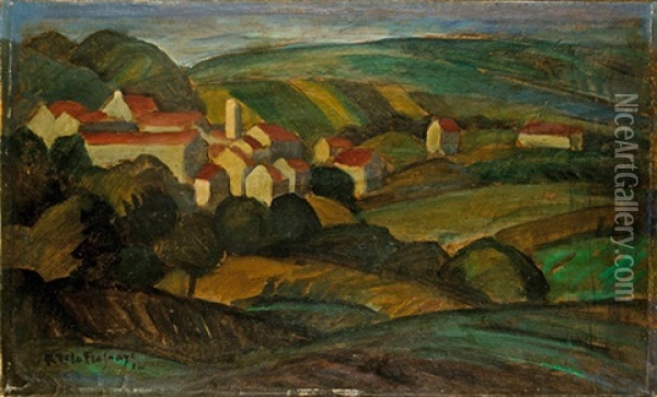 Paysage De La Ferte-sous-jouarre Oil Painting - Roger de La Fresnaye