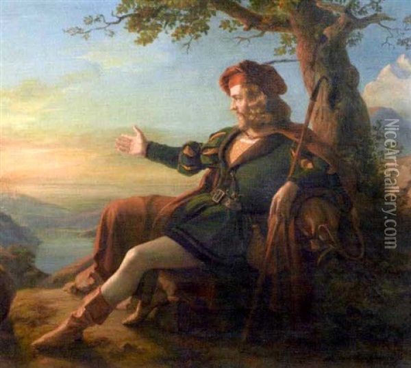 Wilhelm Tell Oil Painting - Karl Oenike