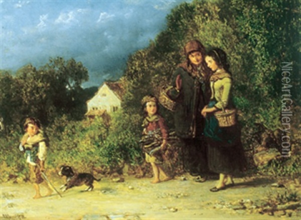 Consolation Oil Painting - Otto Reinhold Jacobi