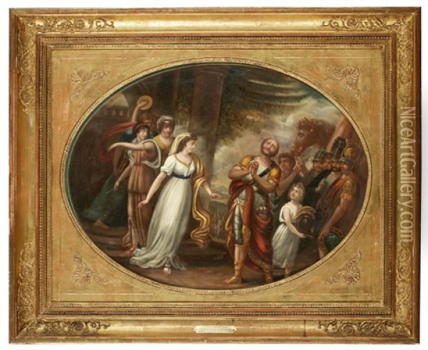 Jephtha Begegnet Seiner Tochter Oil Painting - Friedrich Georg Weitsch