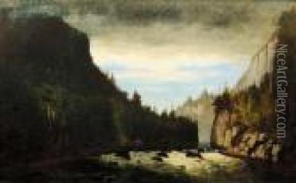 Storm In The Adirondacks Oil Painting - John Joseph Enneking