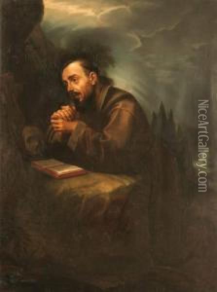 St. Francis In Ecstasy Oil Painting - Cristofano Allori