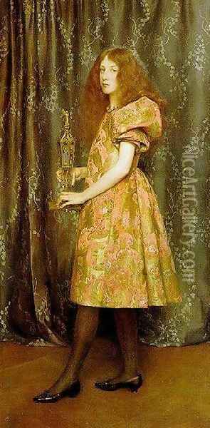 Heir to All the Ages Oil Painting - Thomas Cooper Gotch