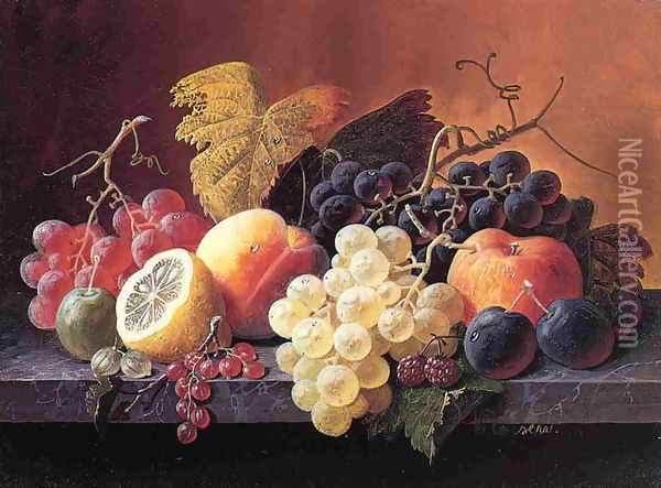 Still Life with Fruit I Oil Painting - Severin Roesen