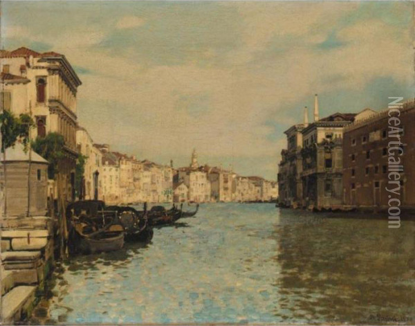 The Grand Canal, Venice Oil Painting - Alberto Pasini