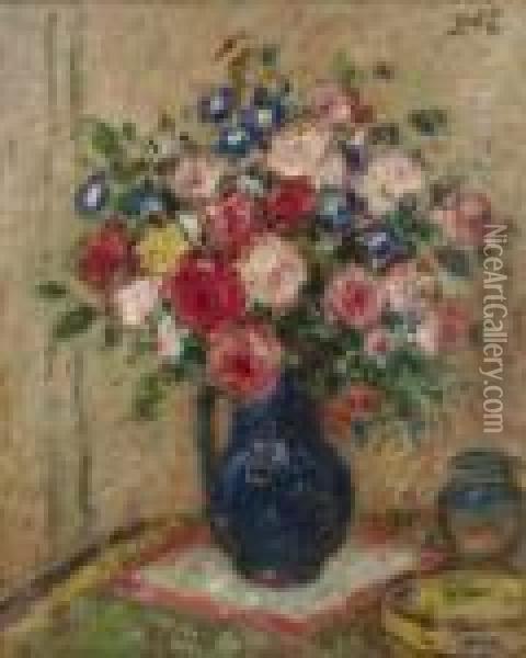 Roses Et Belles-de-jours Oil Painting - Georges dEspagnat