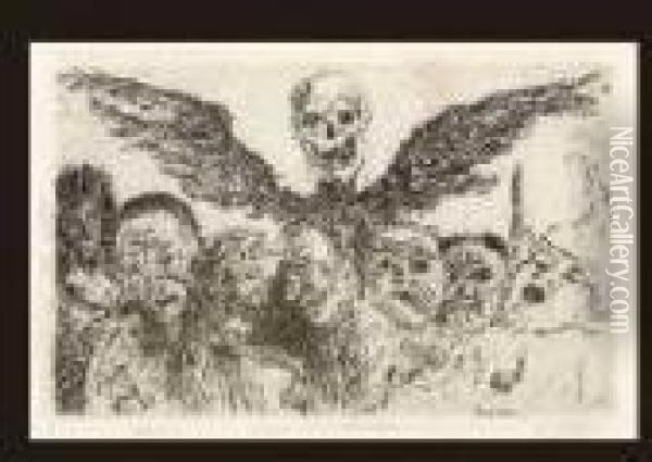 7 Crimes Ruled By Death Oil Painting - James Ensor