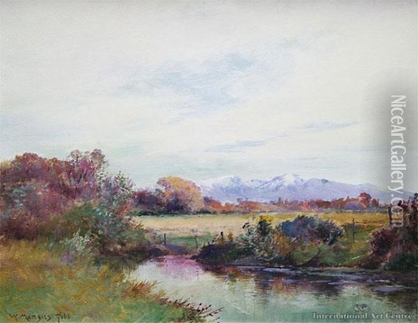 'autumn' Near Canterbury Oil Painting - William Menzies Gibb