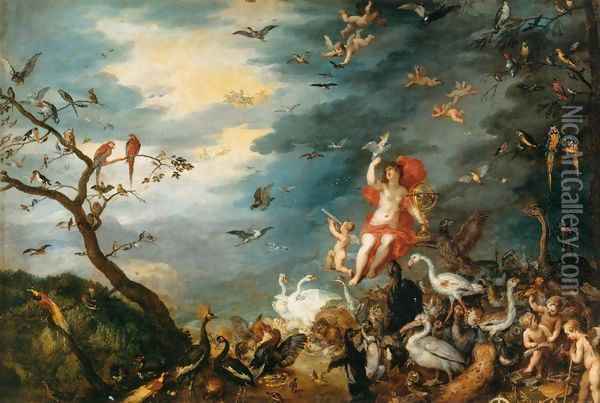 Air (Optics) Oil Painting - Jan The Elder Brueghel