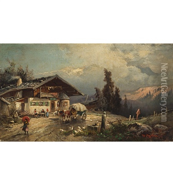 Hiller Oil Painting - Heinrich Hiller