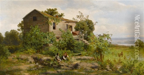 Redwood House Near Tomales Bay Oil Painting - Carl Von Perbandt