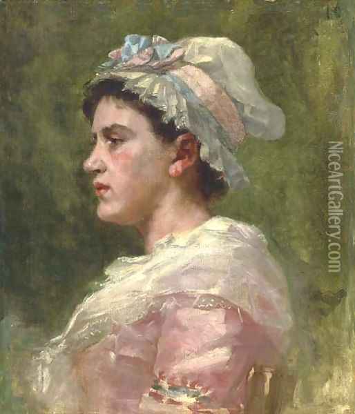 Portrait of a Woman Oil Painting - James Carroll Beckwith