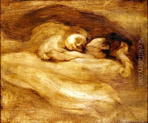 Motherhood Oil Painting - Eugene Carriere