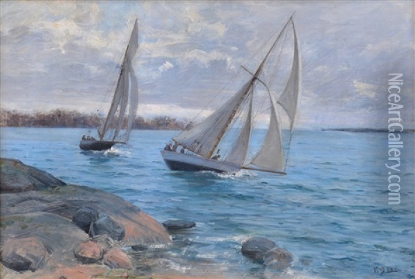 Sailing Oil Painting - Elin Danielson-Gambogi