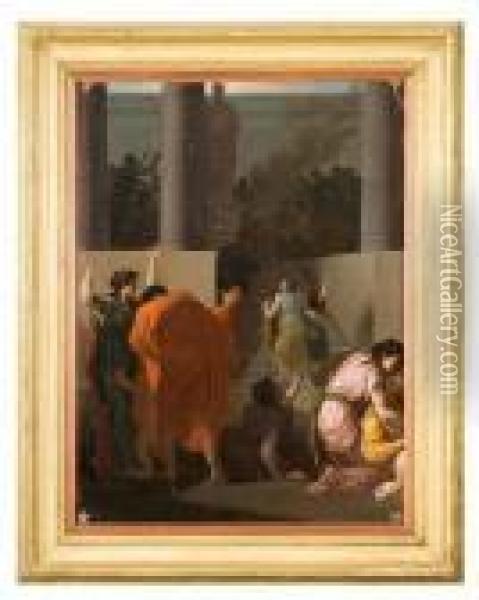 Adorazione Della Dea Minerva Oil Painting - Jacques De Stella