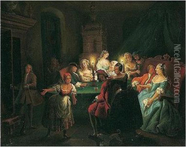 Gentleman's Pleasure Oil Painting - Joseph van Bredael