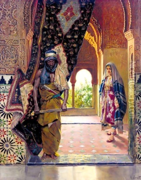 The Guard Of The Harem Oil Painting - Rudolph Ernst