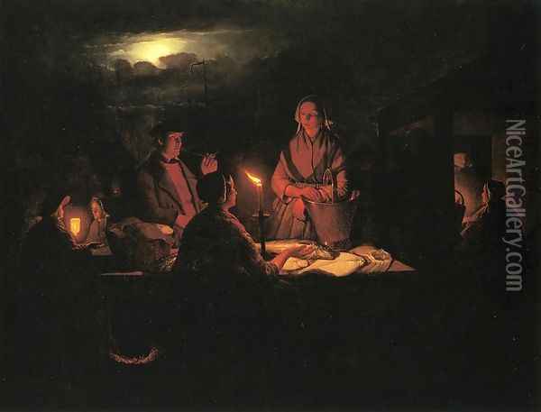 The Night Market 2 Oil Painting - Petrus van Schendel