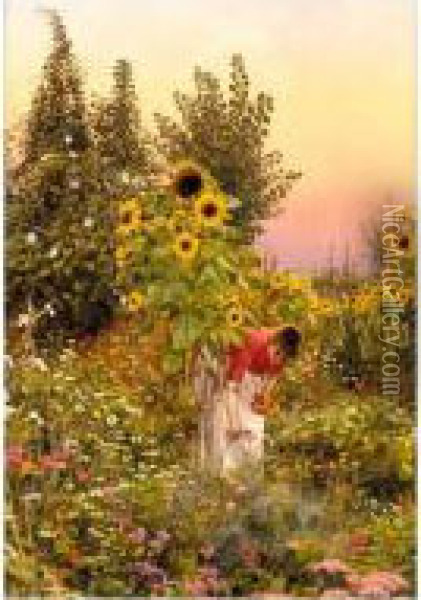 The Garden That I Love Oil Painting - William H. Snape