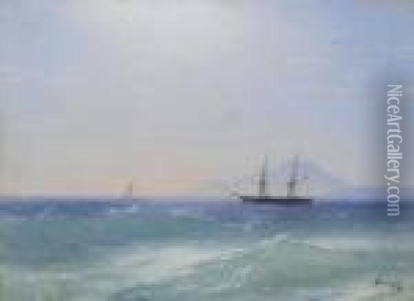 View Of Ischia. Oil Painting - Ivan Konstantinovich Aivazovsky