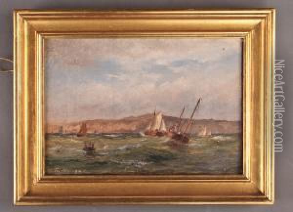 Marine Scene Oil Painting - C. F. Sorensen