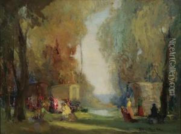 The Gypsy Camp Oil Painting - Frederick Rushing Roe
