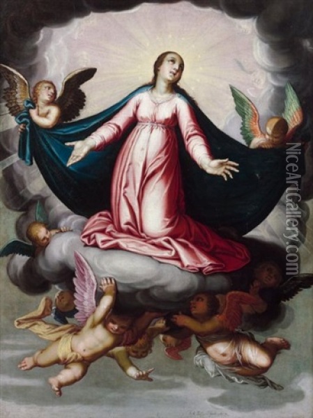 L'assomption De La Vierge Oil Painting - Schelte Adams Bolswert