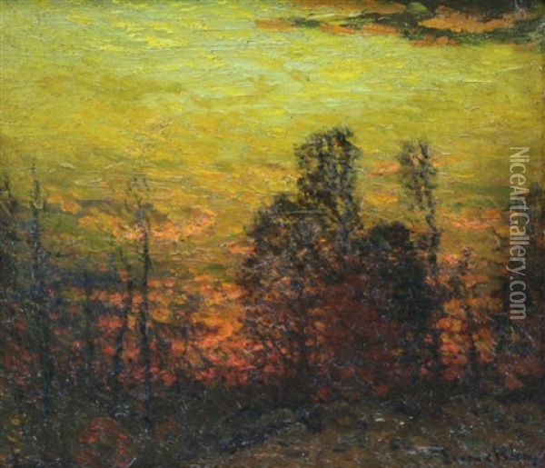 November Twilight Oil Painting - John Joseph Enneking