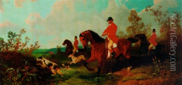 The Hunt Oil Painting - Hans (Johann) Haag