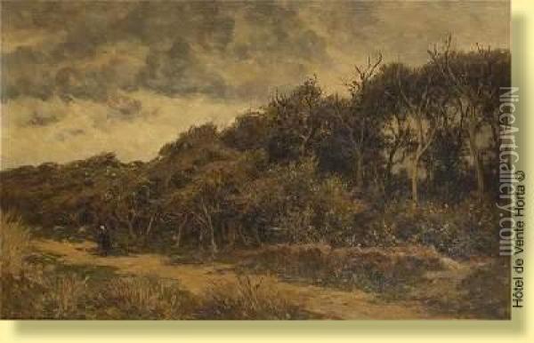 Promeneur Avant L'orage Oil Painting - Euphrosine Beernaert