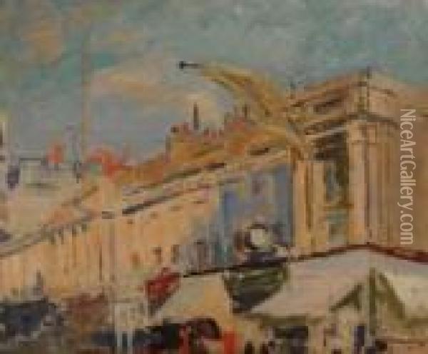 Regent Street Oil Painting - Jacques-Emile Blanche